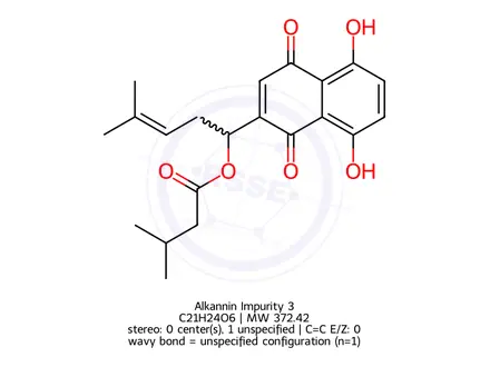 Chemical structure of Alkannin Impurity 3