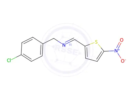 Chemical structure of (E)-N-(4-Chlorobenzyl)-1-(5-nitrothiophen-2-yl)methanimine