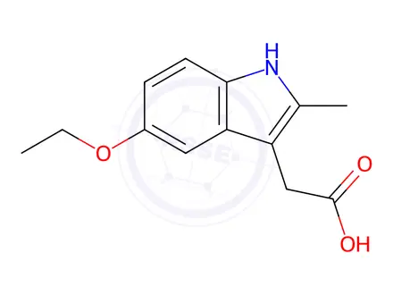 Chemical structure of (5-Ethoxy-2-methyl-1H-indol-3-yl)acetic acid