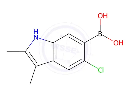 Chemical structure of (5-Chloro-2,3-dimethyl-1H-indol-6-yl)boronic acid