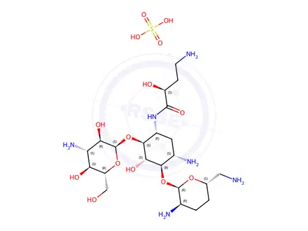Chemical structure of Arbekacin Sulfate