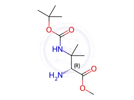 Chemical structure of (R)-METHYL 2-AMINO-3-(TERT-BUTOXYCARBONYLAMINO)-3-METHYLBUTANOATE