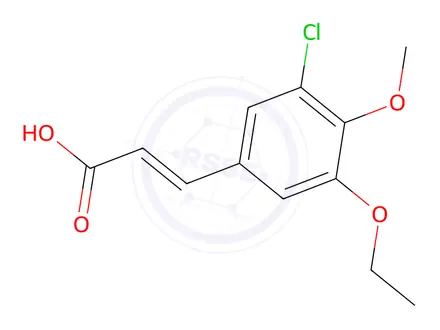 Chemical structure of 3-(3-Chloro-5-ethoxy-4-methoxyphenyl)acrylic acid