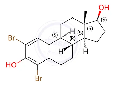 Chemical structure of 2,4-DIBROMOESTRADIOL