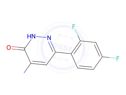 Chemical structure of 4-amino-6-(2,4-difluorophenyl)pyridazin-3-ol