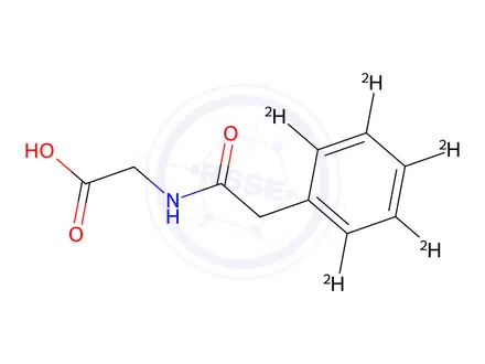 Chemical structure of N-(Phenylacetyl-[D5])glycine