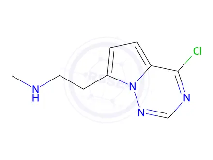 Chemical structure of (2-{4-chloropyrrolo[2,1-f][1,2,4]triazin-7-yl}ethyl)(methyl)amine