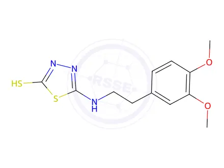 Chemical structure of 5-{[2-(3,4-Dimethoxyphenyl)ethyl]amino}-1,3,4-thiadiazole-2-thiol