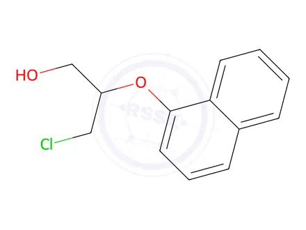 Chemical structure of 3-chloro-2-(naphthalen-1-yloxy)propan-1-ol