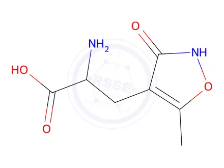 Chemical structure of 2-Amino-3-(5-methyl-3-oxo-2,3-dihydroisoxazol-4-yl)propanoic acid