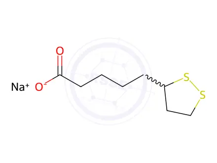 Chemical structure of Thioctic Acid(Sodium salt)