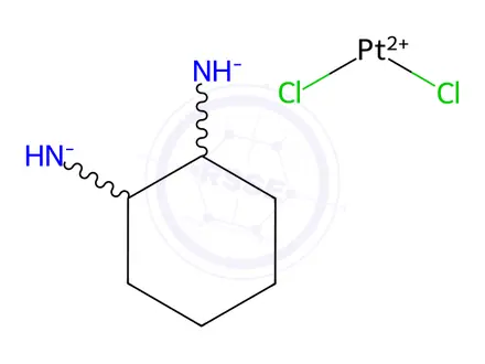 Chemical structure of [SP-4-2-(1R-trans)]-(1,2-Cyclohexanediamine-N,N’)Dichloridoplatinum(II)>85%