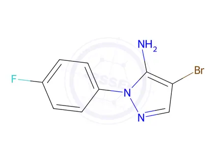 Chemical structure of 4-Bromo-1-(4-Fluorophenyl)-1h-Pyrazol-5-Amine