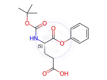 Chemical structure of Boc-Glu-phenyl ester