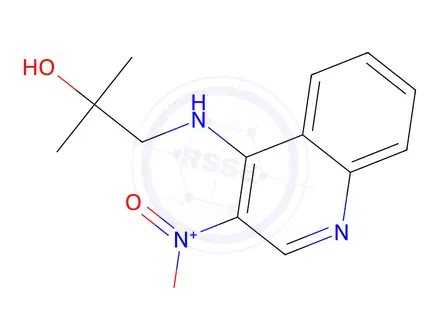 Chemical structure of 2-Methyl-1-((3-nitroquinolin-4-yl)amino)propan-2-ol-d6