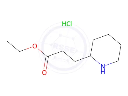 Chemical structure of ethyl 3-(piperidin-2-yl)propanoate Hydrochloride