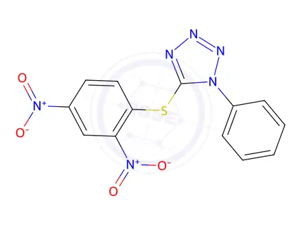 Chemical structure of 1H-Tetrazole, 5-[(2,4-dinitrophenyl)thio]-1-phenyl-