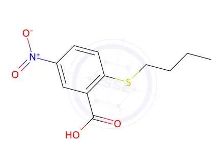 Chemical structure of 2-(Butylsulfanyl)-5-nitrobenzoic Acid