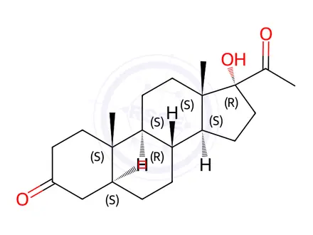 Chemical structure of 5α-Pregnan-17α-ol-3,20-dione