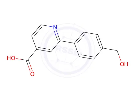 Chemical structure of 2-(4-Hydroxymethylphenyl)isonicotinic acid