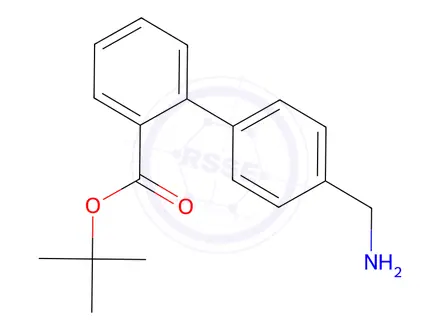 Chemical structure of Tert-butyl 4'-(aminomethyl)-[1,1'-biphenyl]-2-carboxylate hydrochloride