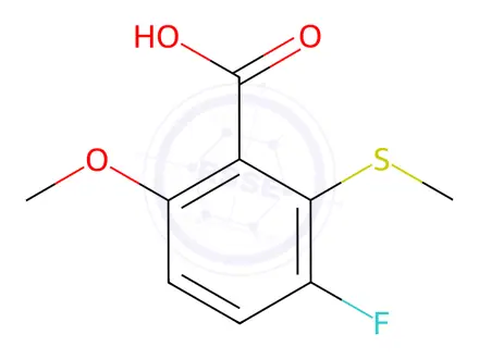 Chemical structure of 3-Fluoro-6-methoxy-2-(methylthio)benzoic acid