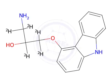 Chemical structure of 1-Amino-3-(9H-carbazol-4-yloxy)-2-propanol-d5