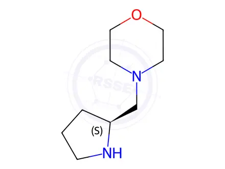 Chemical structure of (S)-4-(pyrrolidin-2-ylmethyl)morpholine