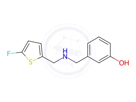 Chemical structure of 3-({[(5-fluoro-2-thienyl)methyl]amino}methyl)phenol