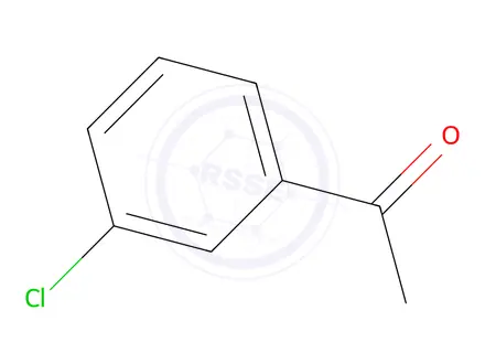 Chemical structure of 1-(3-chlorophenyl)ethanone