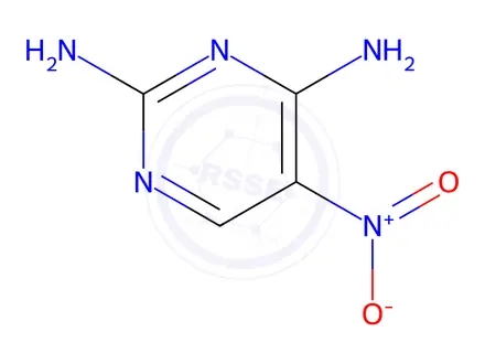 Chemical structure of 2,4-Diamino-5-nitropyrimidine