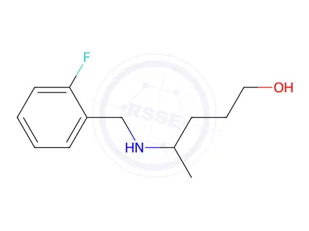 Chemical structure of 4-{[(2-fluorophenyl)methyl]amino}pentan-1-ol