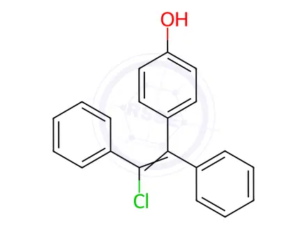 Chemical structure of 4-(2-Chloro-1,2-diphenylvinyl)phenol
