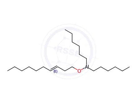 Chemical structure of (E)-(dec-3-en-1-olato)dihexylaluminium