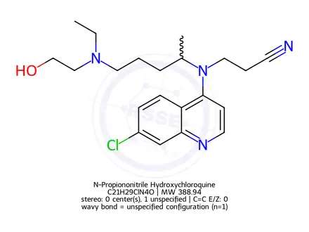 Chemical structure of N-Propiononitrile Hydroxychloroquine