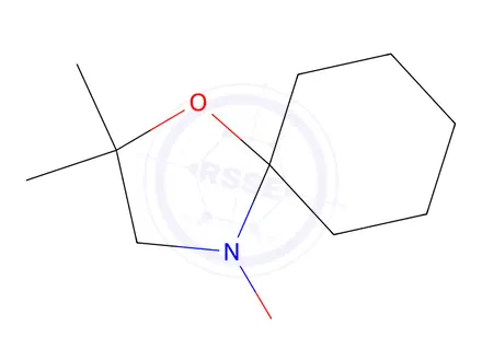 Chemical structure of 2-spirocyclohexane doxyl (2-spirocyclohexane-5,5-dimethyl-3-oxazolidinoxyl)