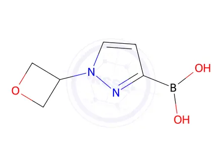 Chemical structure of (1-(Oxetan-3-yl)-1H-pyrazol-3-yl)boronic acid