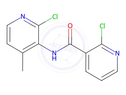 Chemical structure of 2-Chloro-N-(2-chloro-4-methyl-3-pyridinyl)-3-pyridinecarboxamide