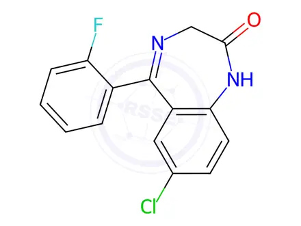 Chemical structure of Flurazepam-N-desalkyl