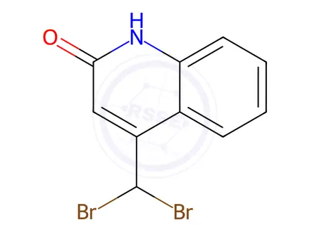Chemical structure of 2(1H)-Quinolinone, 4-(dibromomethyl)-