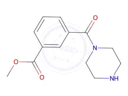Chemical structure of Methyl 3-(piperazine-1-carbonyl)benzoate