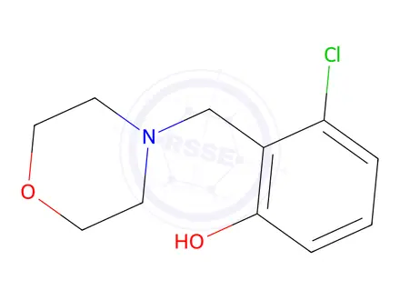 Chemical structure of 3-CHloro-2-(morpholin-4-ylmethyl)phenol