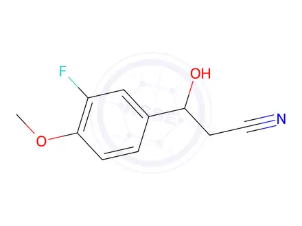 Chemical structure of 3-(3-Fluoro-4-methoxyphenyl)-3-hydroxypropanenitrile