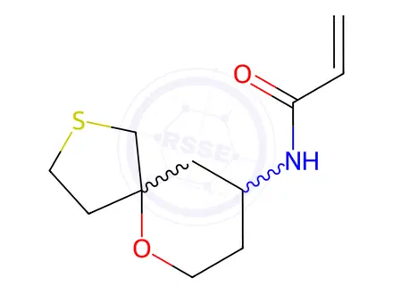 Chemical structure of N-{6-oxa-2-thiaspiro[4.5]decan-9-yl}prop-2-enami de