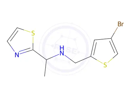 Chemical structure of n-((4-Bromothiophen-2-yl)methyl)-1-(thiazol-2-yl)ethan-1-amine