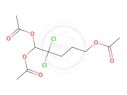 Chemical structure of 1,1,5-TRIACETOXY-2,2-DICHLOROPENTANE, 97