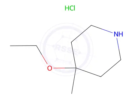 Chemical structure of 4-ethoxy-4-methylpiperidine hydrochloride