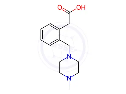 Chemical structure of 2-(2-((4-Methylpiperazin-1-yl)methyl)phenyl)acetic acid dihydrochloride