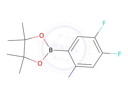 Chemical structure of 4,5-Difluoro-2-(tetramethyl-1,3,2-dioxaborolan-2-yl)aniline