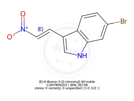 Chemical structure of (E)-6-Bromo-3-(2-nitrovinyl)-1H-indole